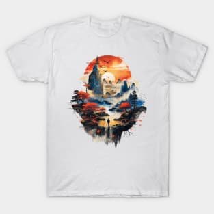 Immersive Fantasy Landscape T-Shirt